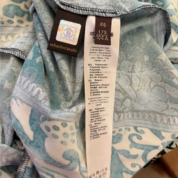 Roberto Cavalli Blue Pattern Dress - Picture 7 of 7